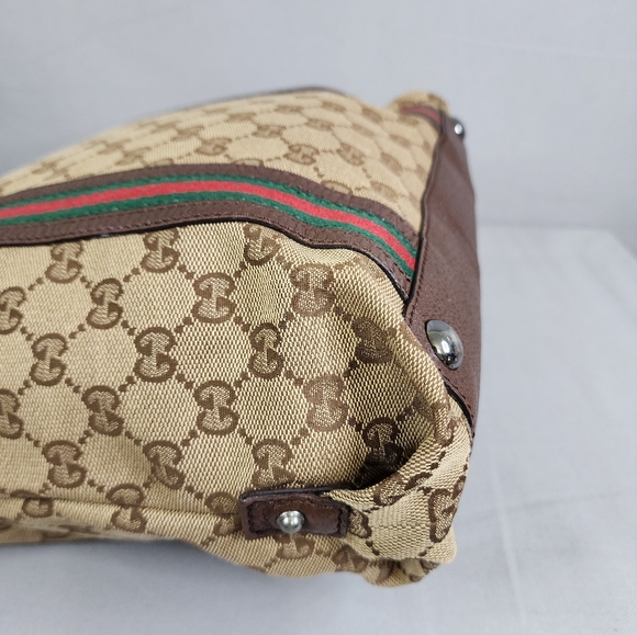 ✨️GUCCI GG Canvas Web Belted Handle Tall Tote Bag - Picture 9 of 16